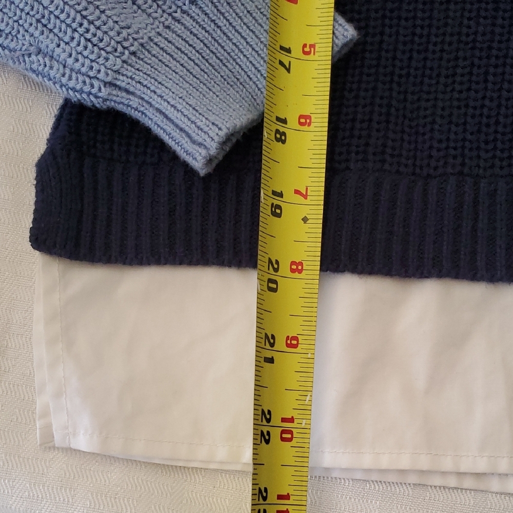 Maeve Navy and Light Blue Sweater with White Collar Shirt - Picture 3 of 14